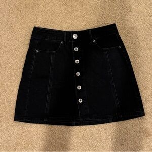American Eagle Black Denim Skirt